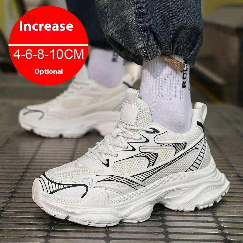 Men's Breathable Casual Height Increasing Shoes with Invisible Elevator