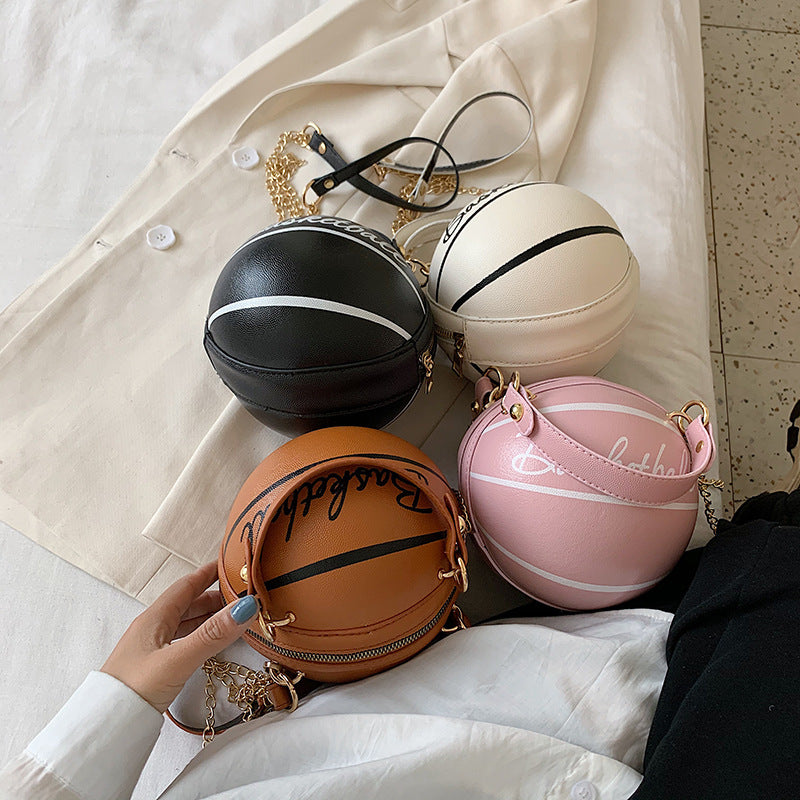 Sacs ronds personnalisés en polyuréthane avec fermeture éclair pour le basketball et le football féminin
