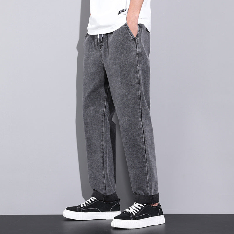 Men's Summer Loose Wide Leg Denim Jeans Pants
