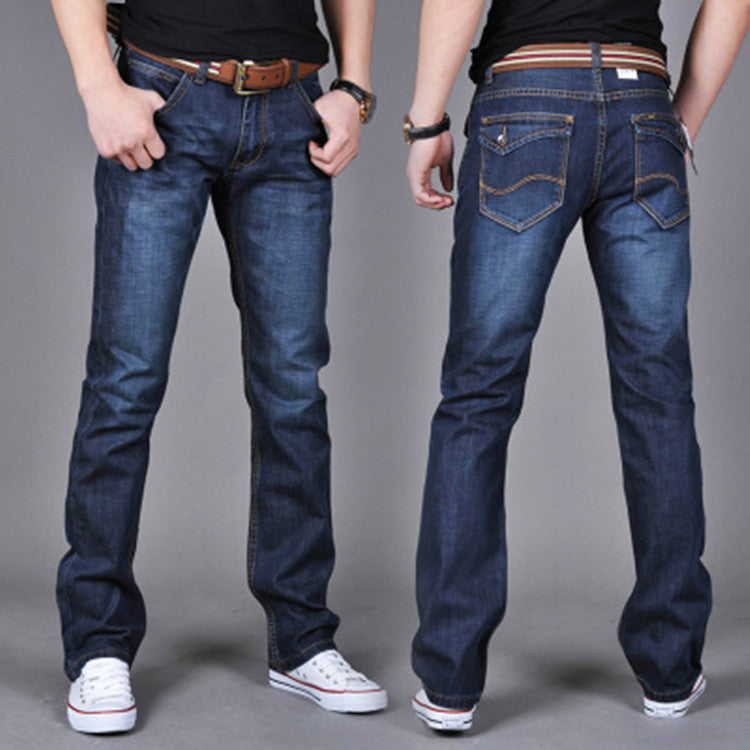 Men's Trendy Cotton Denim Straight-Leg Pants