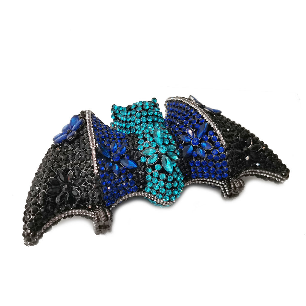 Pochette de Soirée Chauve-Souris Halloween de Luxe Strass Diamants 18CM