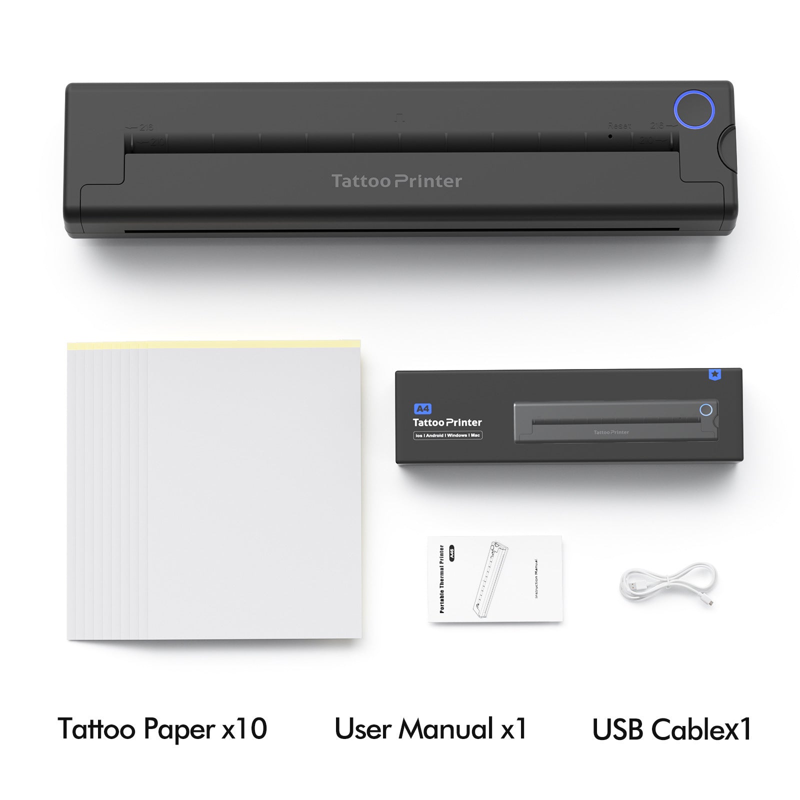 Bluetooth Thermal Tattoo Printer for Mobile Phones with USB Interface