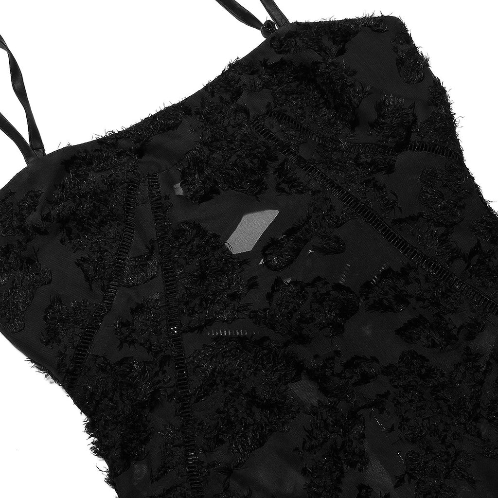 Elegant Strapless Lace Suspender A-Line Dress for Women