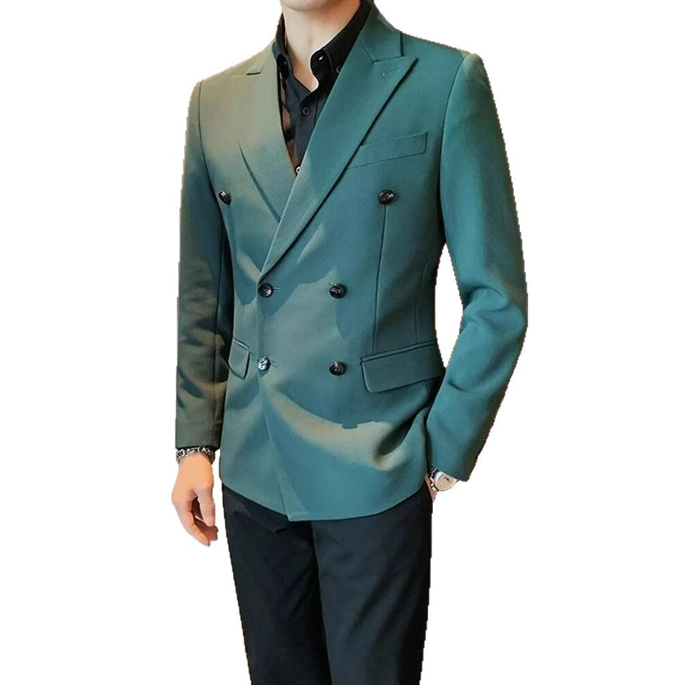 Men's Casual Solid Color Double-Breasted Corduroy Jacket