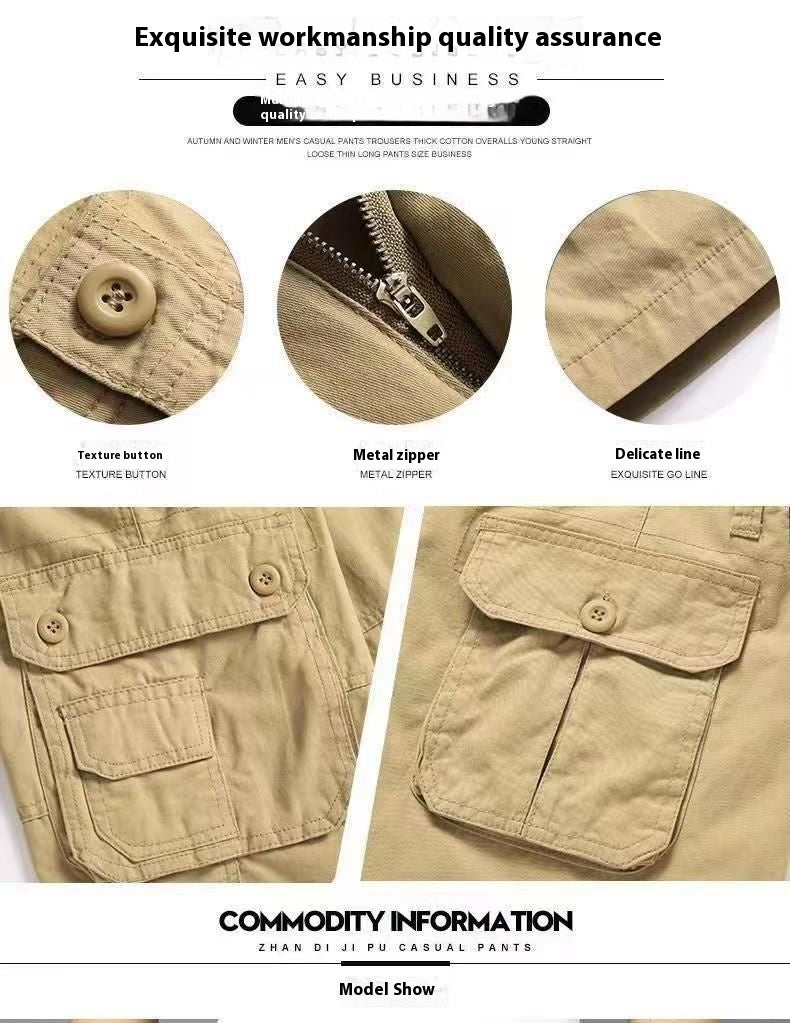 Men's Cotton Workwear Shorts Casual Sports Pants
