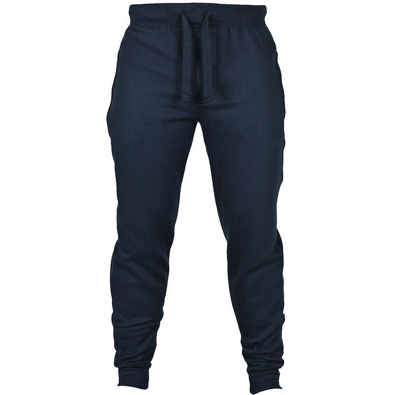 Pantalon décontracté polaire uni à cordon de serrage pour homme