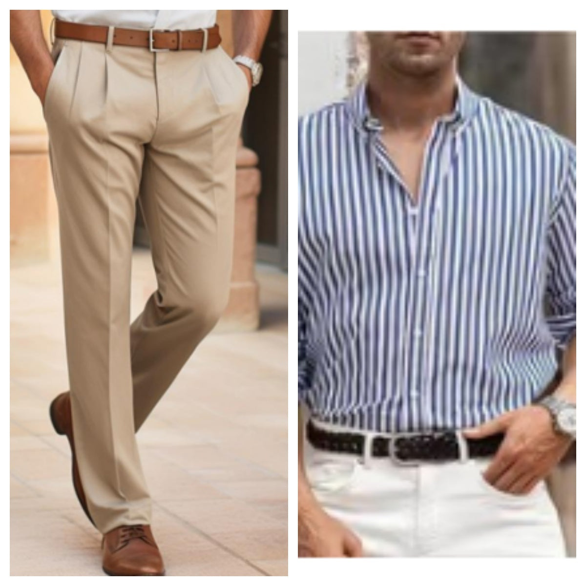 Men's Casual Comfortable Striped Button-Up Shirt for Spring and Autumn