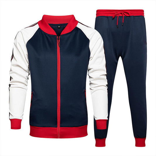 Fashion Retro Color Matching Color Men's Suit