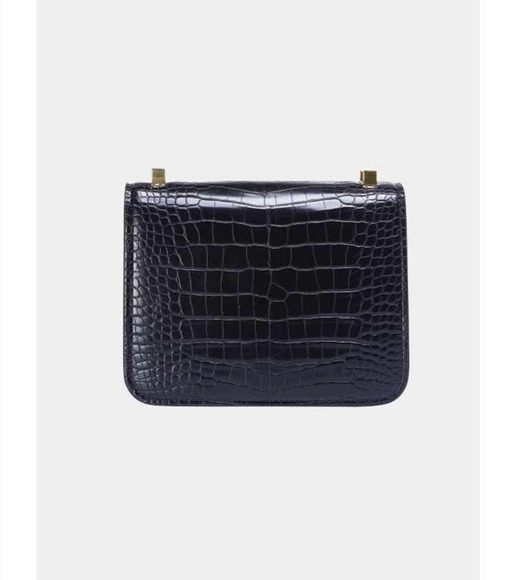 Pattern Women's PU Leather Crocodile Messenger Tofu Bag – Light Luxury, All-Match, Small & Large Sizes