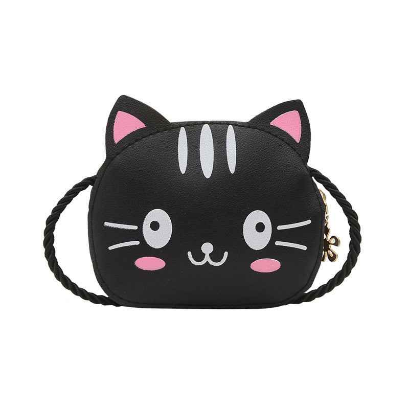 Mini sac à bandoulière mignon en dessin animé avec fermeture éclair pour enfants