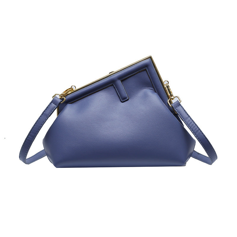 Irregular Textured One-Shoulder Bag - Medium Soft PU, 14x20x8cm