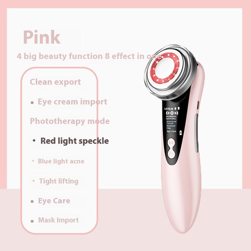 Appareil de beauté domestique à lumière colorée, massage facial par micro-courant, nettoyage
