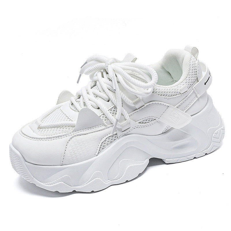 Height Increasing White Dad Shoes Casual Sneakers for Students