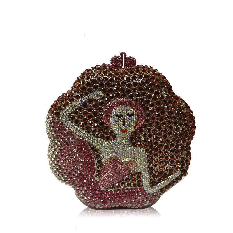 Diamond Rhinestone Ballerina Handheld Dinner Bag 18CM Clutch