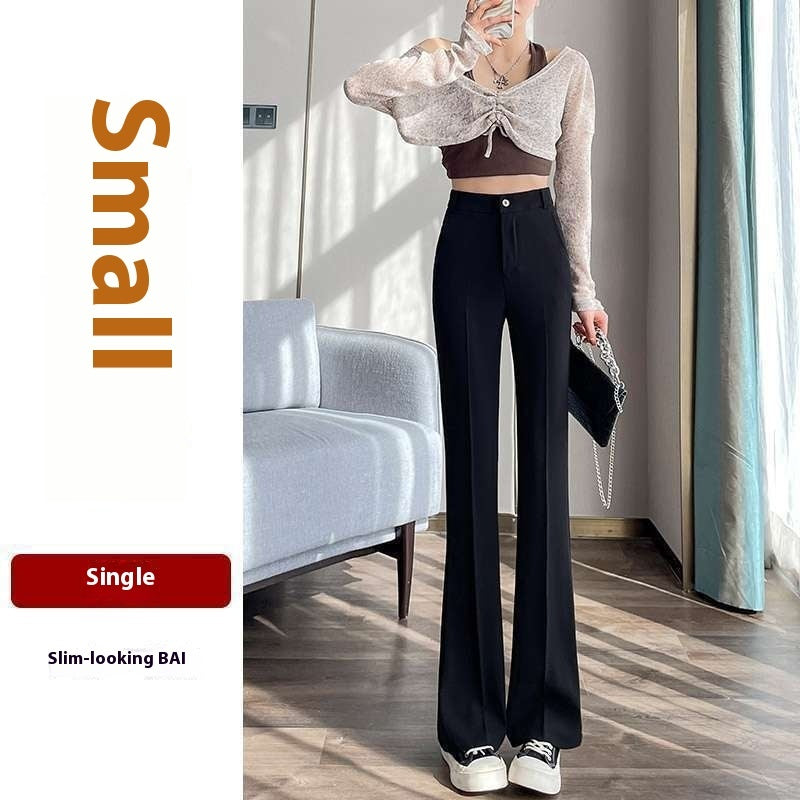 High Waist Drooping Slimming Casual Suit Bootcut Trousers