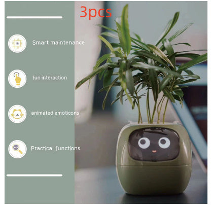 Smart Planter with 7 Sensors & AI Chips for Easy, Fun Plant Care – Over 49 Expressions