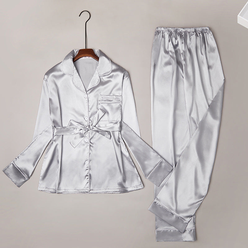 Miss Two-Piece Summer Silk Homewear Set