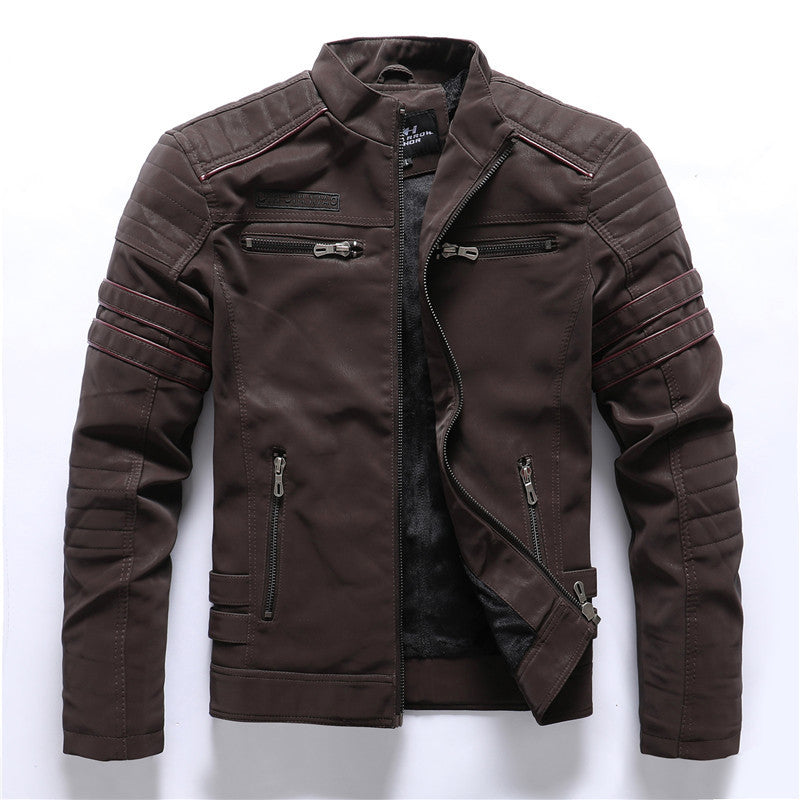 Men's Fashion PU Leather Jackets Coats