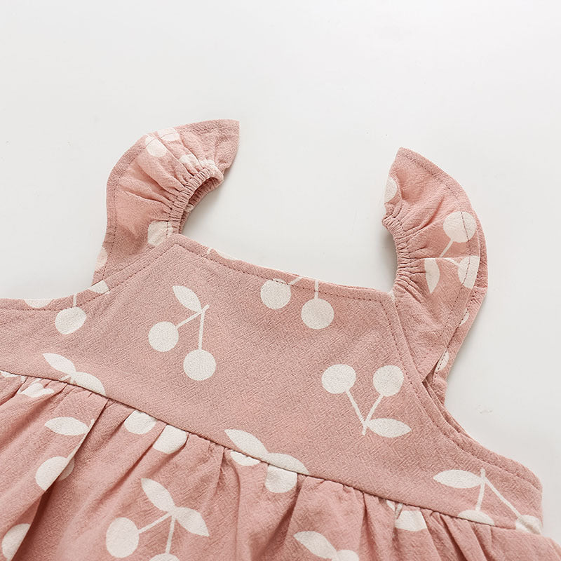 Newborn Girls Cotton Sleeveless Clothes with Detachable Hood in Gray & Pink, Sizes 66-100cm