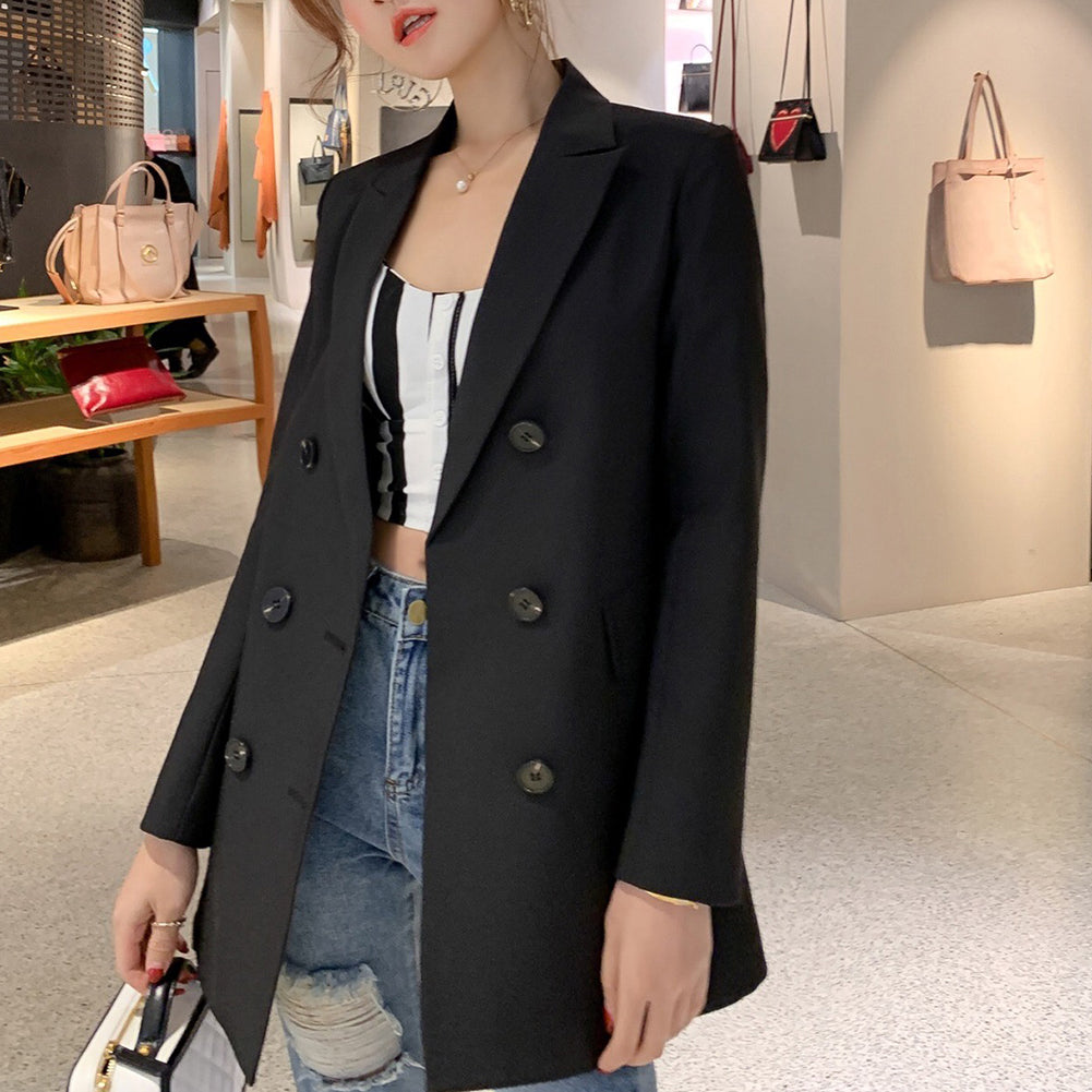 Slim Fit Polyester Fiber Blazer