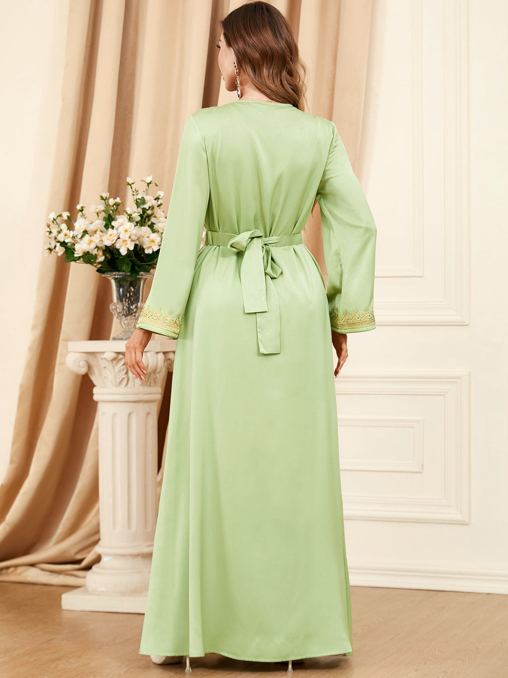 Ensemble deux pièces robe et manteau pour femmes musulmanes