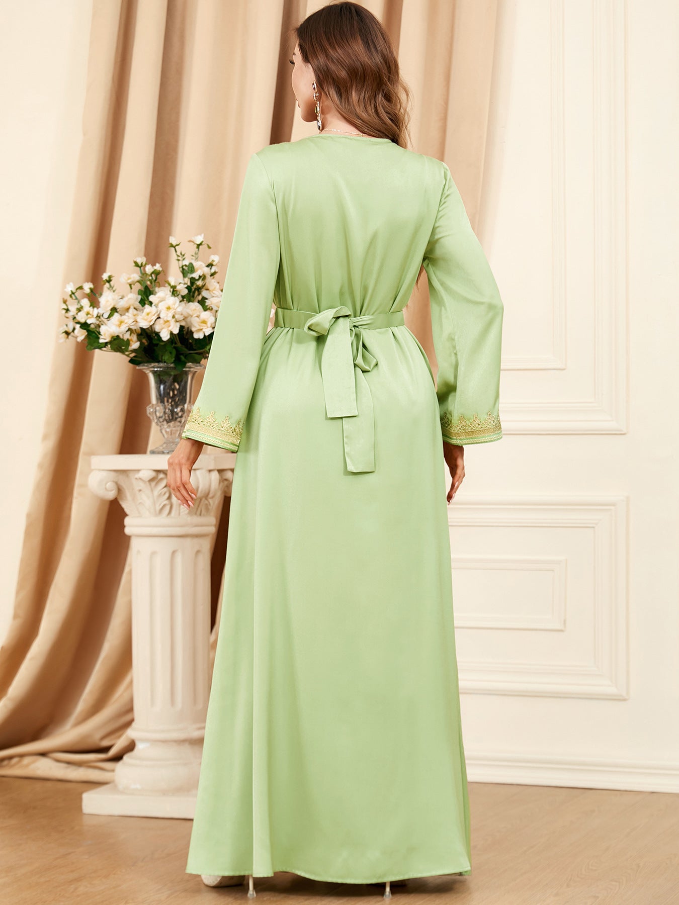 Muslim Women's Two-Piece Dress and Coat Set