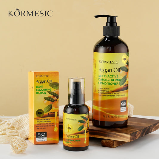 Huile capillaire légère et lissante à l'huile d'argan marocaine KORMESIC 110 ml - Soin complet