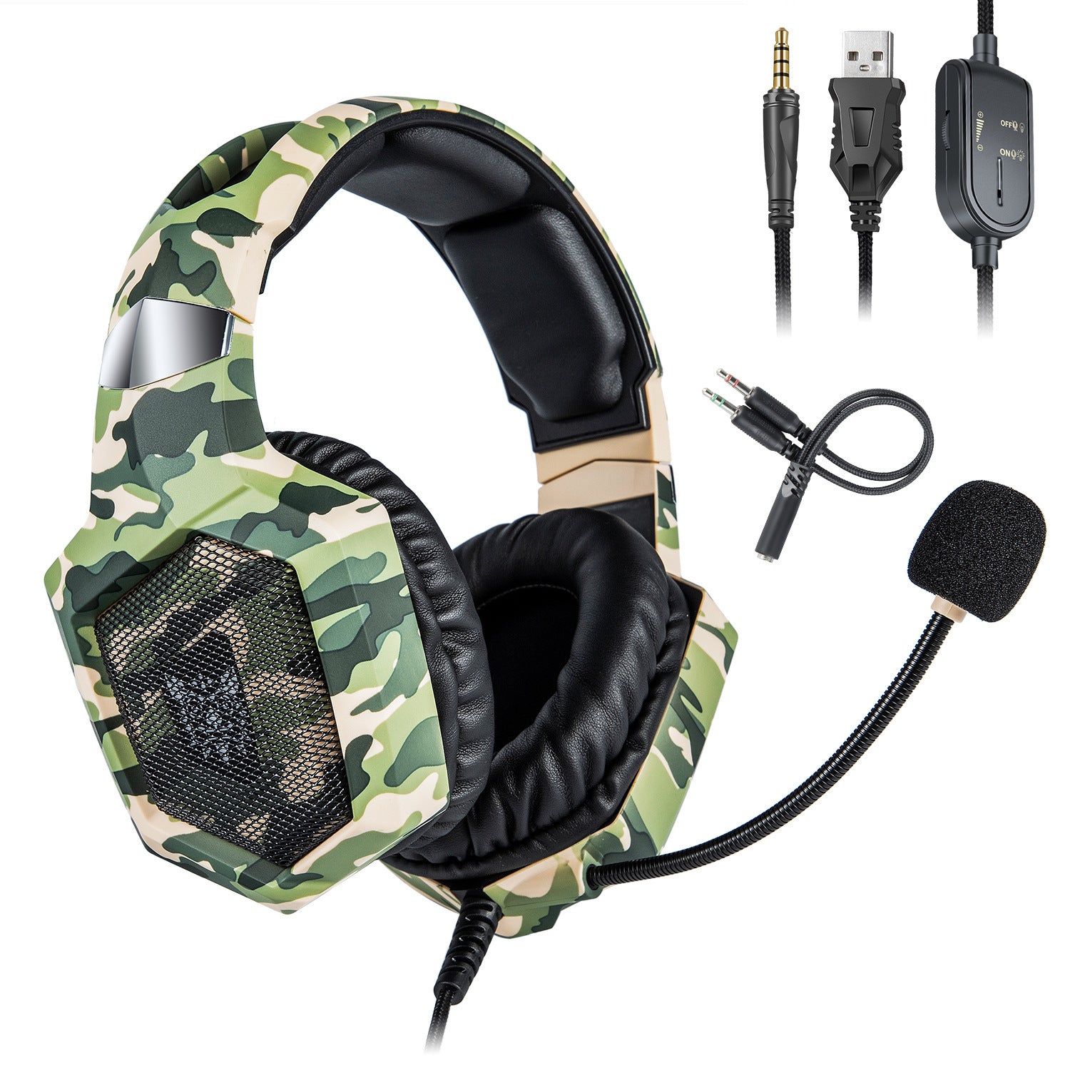 ONIKUMA K8 Wired Gaming Headset with Microphone and Braided Cable