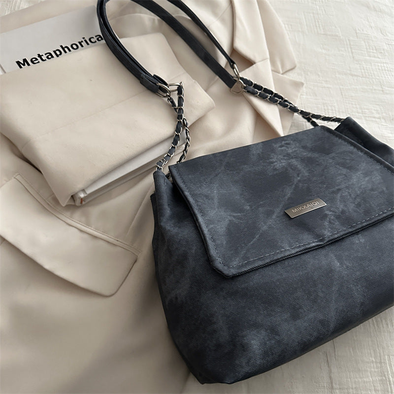 Women's Large Capacity Stylish PU Chain Crossbody Bag 28.5x20x9cm