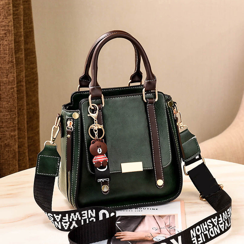 Shoulder messenger solid color trendy fashion ladies bag