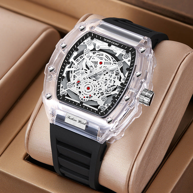 Fashionable Transparent Men’s Waterproof Quartz Watches