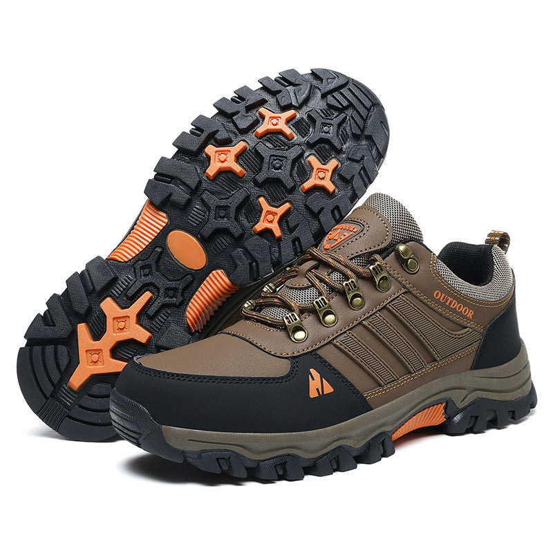 Men's Low-Top Lace-Up Hiking Boots Casual Sneakers