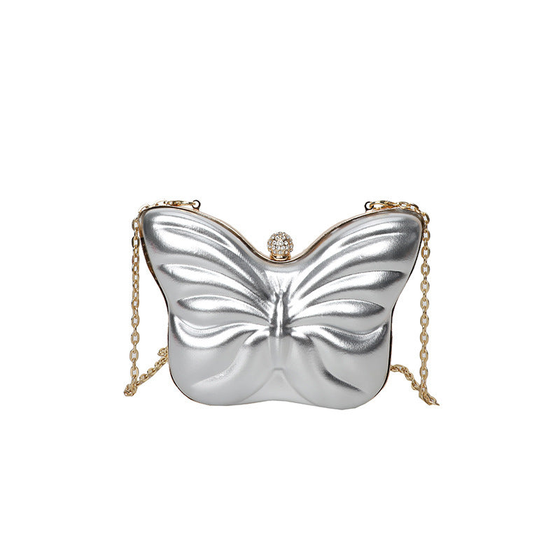 Women's Cute Butterfly PU Chain Crossbody Bag 19.5cm