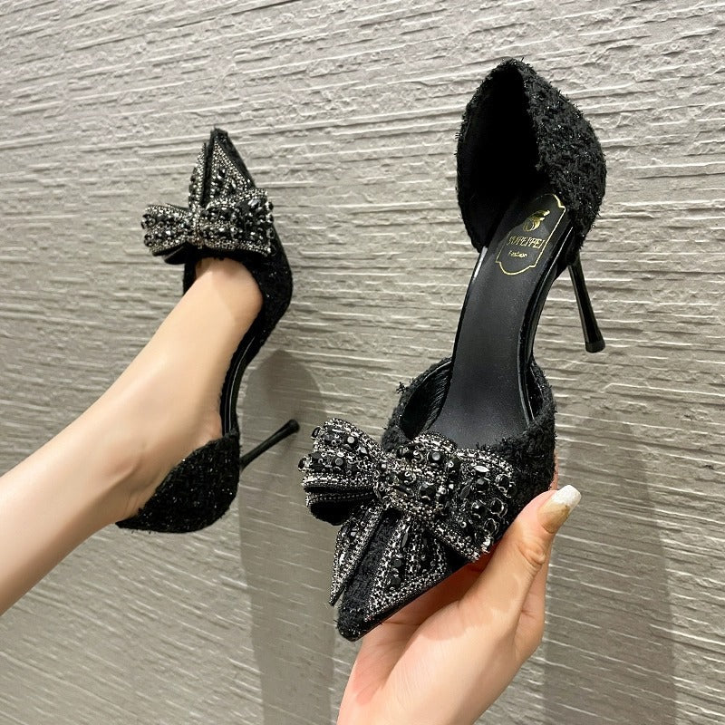 Black Women's High Heels 6cm & 8cm PU Pumps