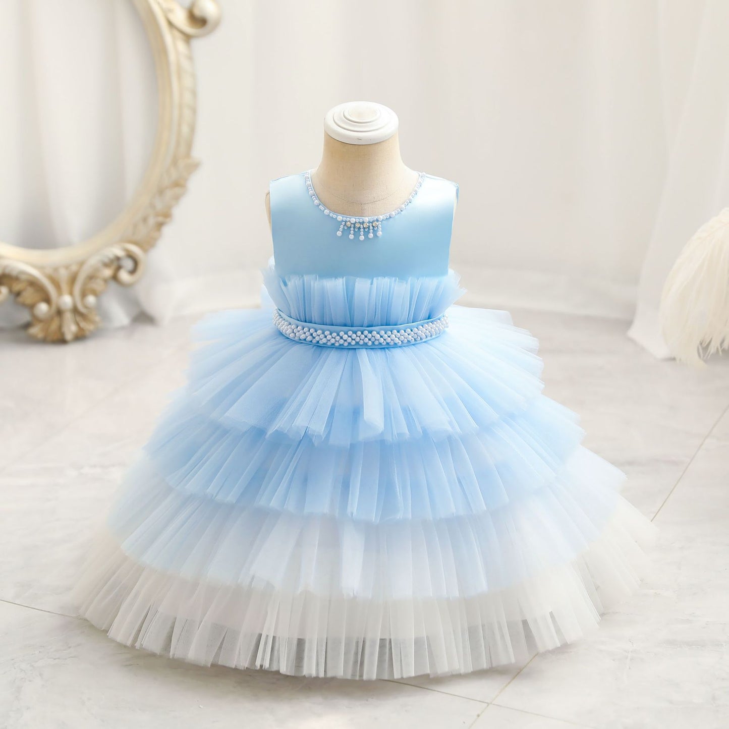 Gradient Cake Dress Children's Dress Princess Dress