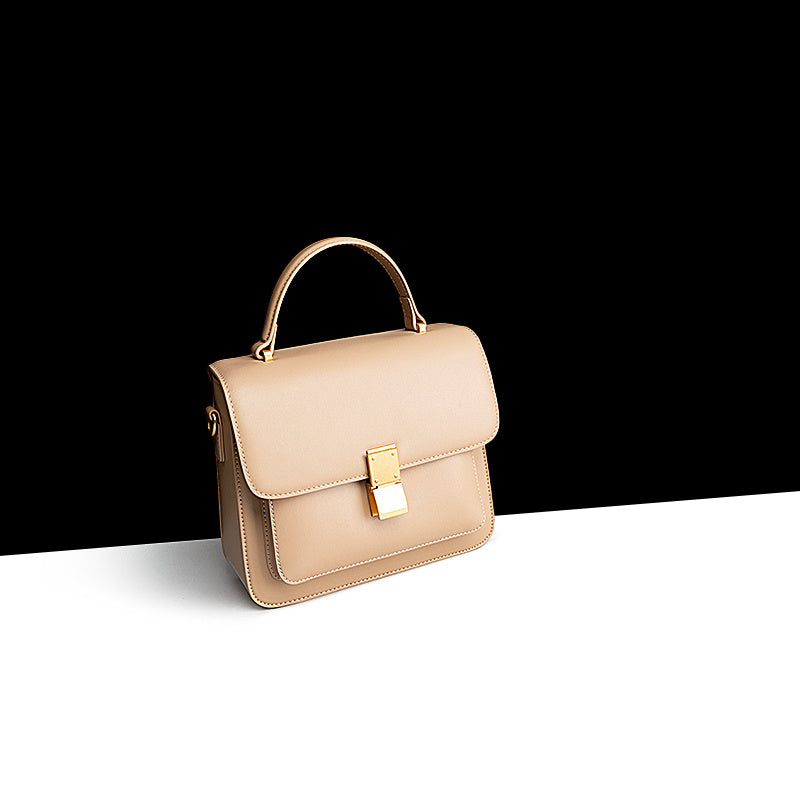 Leather Cowhide Women's Retro Square Shoulder Bag
