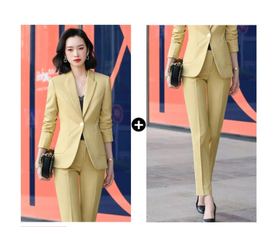 Spring & Autumn Commuter Women's Suits - Polyester Blend