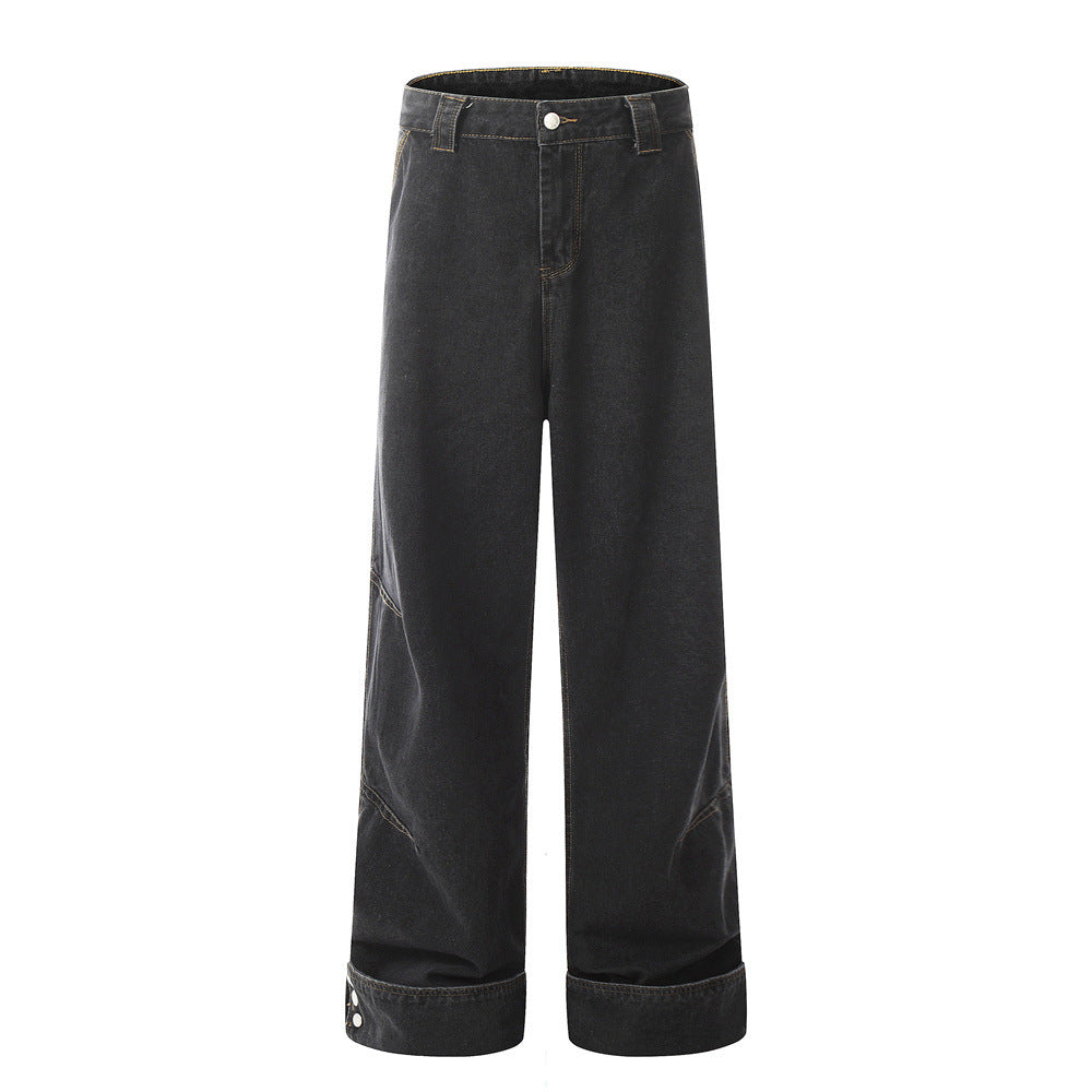 Loose Wide Leg Denim Jeans for Men