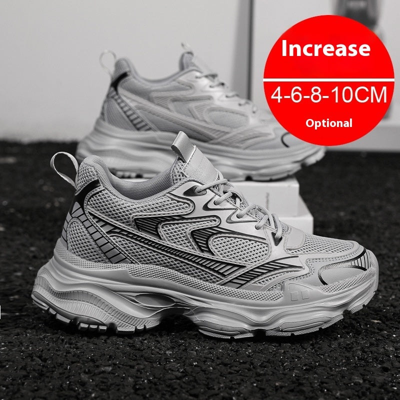 Men's Breathable Casual Height Increasing Shoes with Invisible Elevator