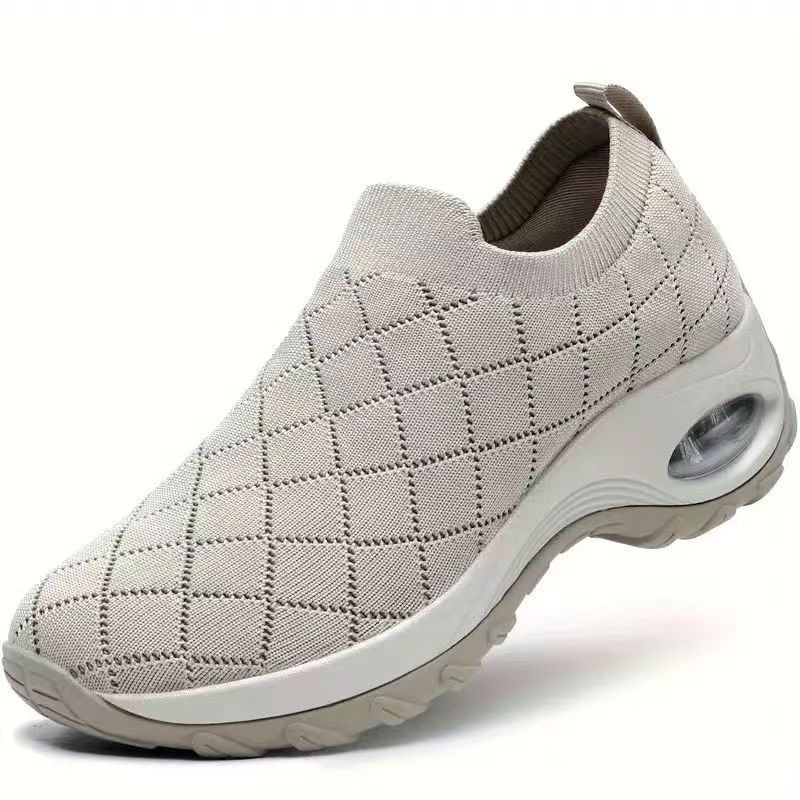 Chaussures décontractées à enfiler à carreaux multicolores pour femme