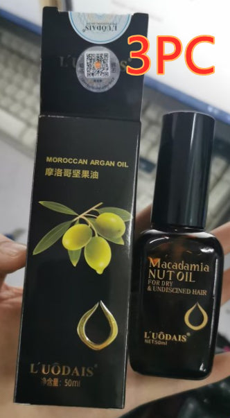Huile essentielle sans rinçage pour les cheveux à l'huile d'argan