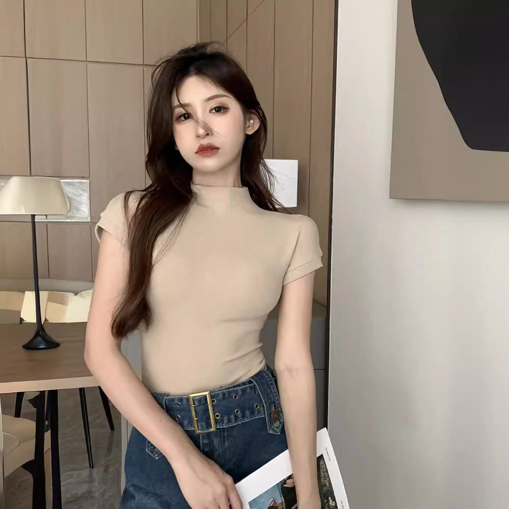 Pure Desire Half Turtleneck T-Shirt for Women