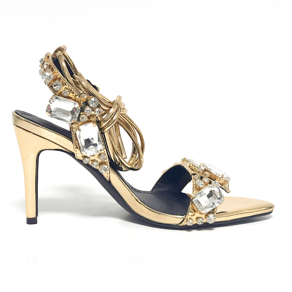 Women's Rivet Rhinestone Stiletto Heels in Multiple Colors & Sizes