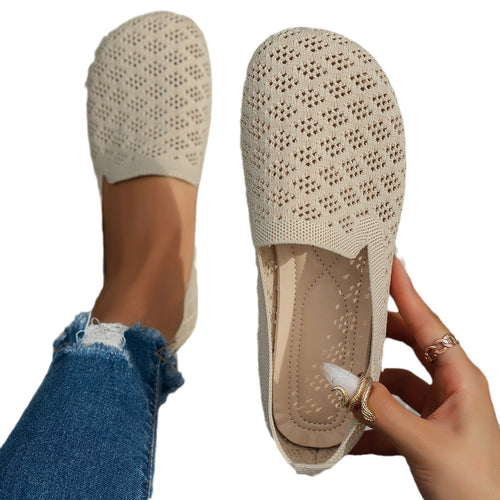 Breathable Plus-Size Slip-On Flat Soft-Soled Casual Loafers for Women