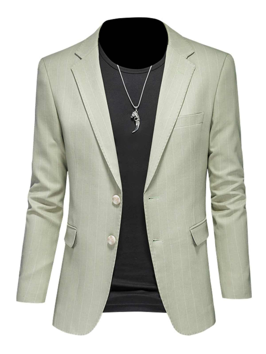 Costume trois pièces de cérémonie pour homme, vert clair, en polyester et viscose