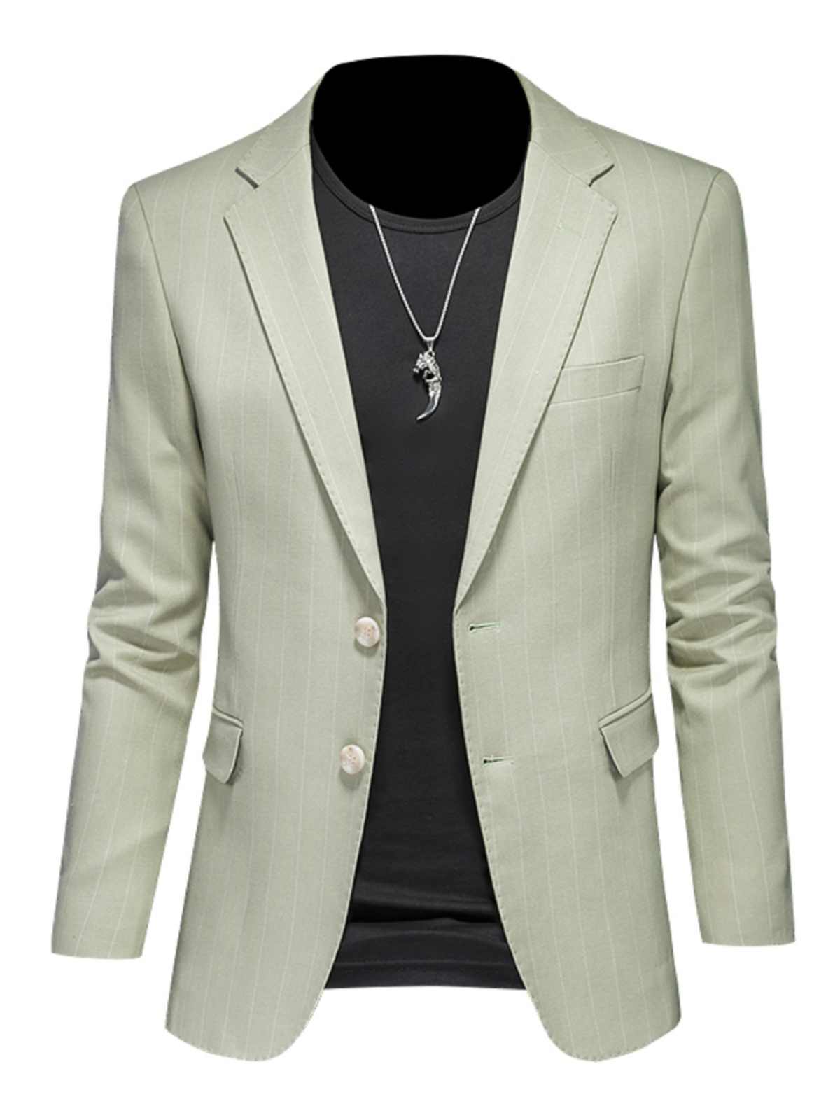 Costume trois pièces de cérémonie pour homme, vert clair, en polyester et viscose