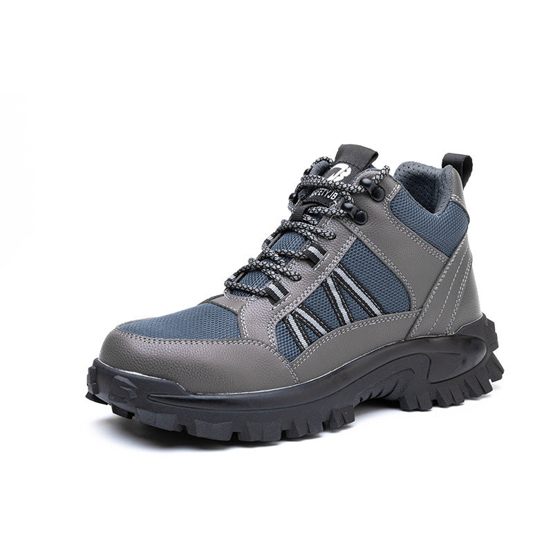 Lightweight Mid-Cut Breathable Steel Toe Construction Safety Shoes