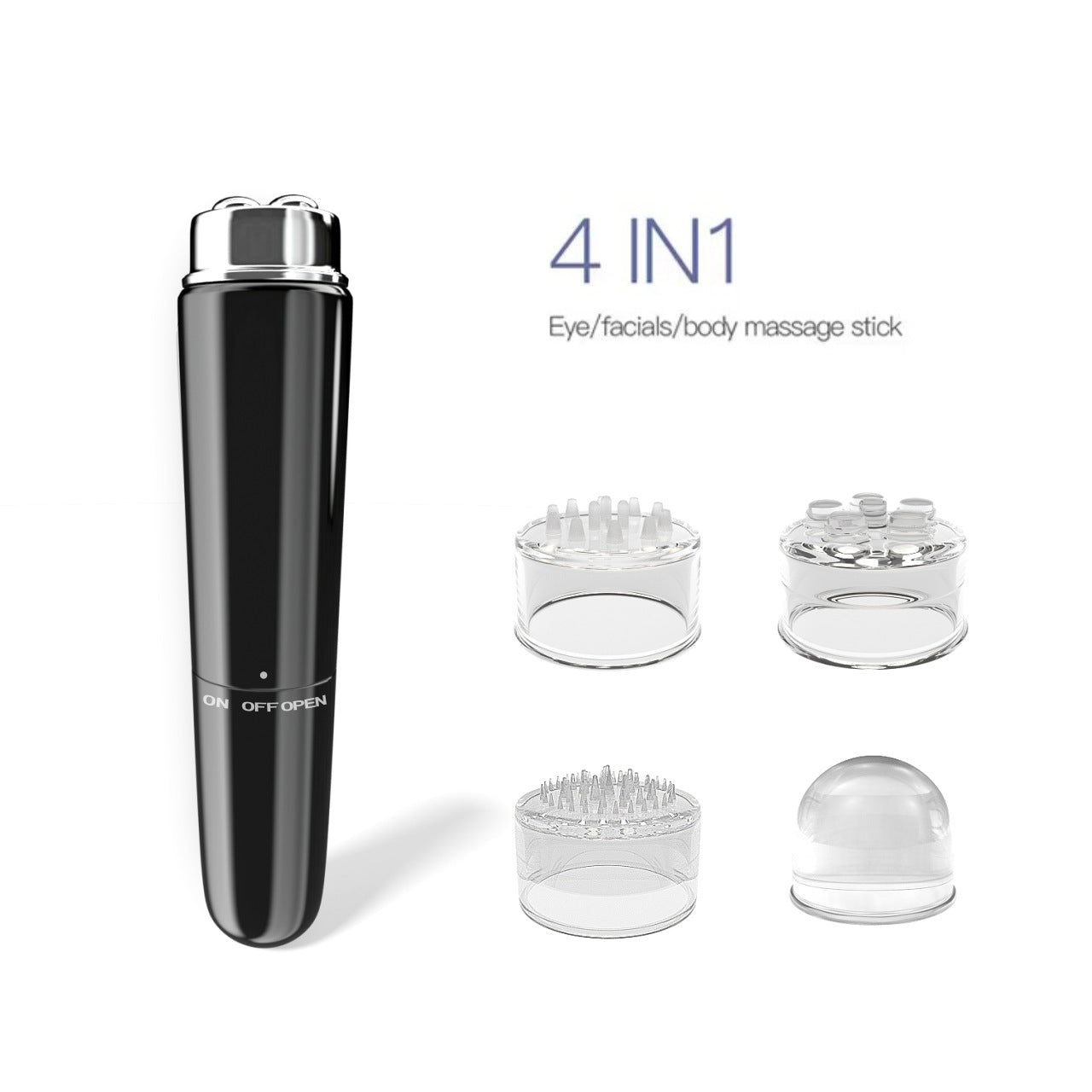 Appareil de massage facial électrique 4 en 1 à micro-vibrations pour un regard relaxant, décongestionnant et décongestionnant. Massage des yeux