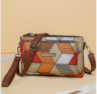 Women's PU Leather Simple Handbag Crossbody Coin Purse for Travel