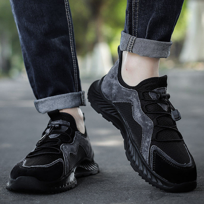 Men's Breathable Leather Casual Hiking Shoes Cross-Border Quality